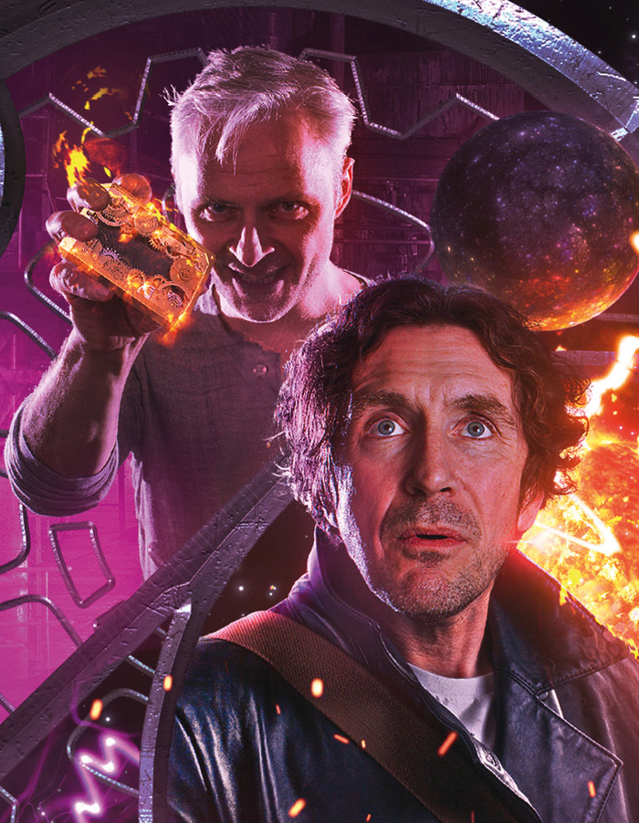 A dramatic poster of the Eleven and the Doctor.